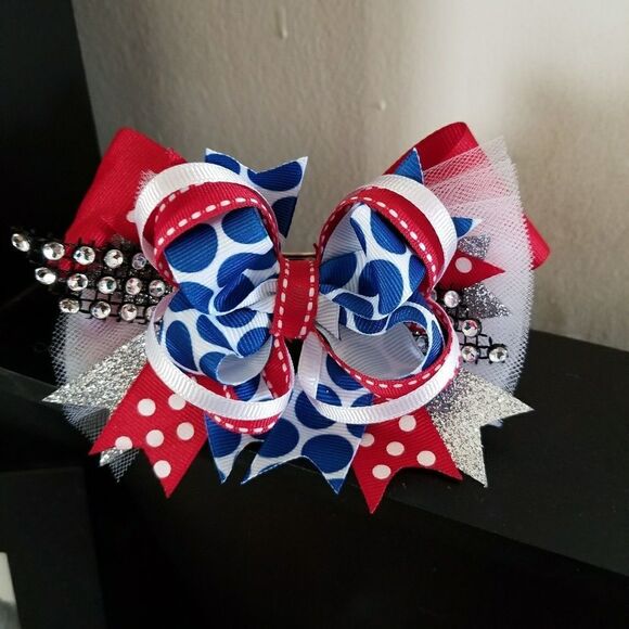 Boutique 4th of july Stacked 5" hai… - Picture 1 of 1